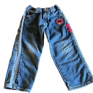 Oshkosh Boys 4/4T Denim Jeans Side Panels Appliques Pockets - Picture 1 of 7