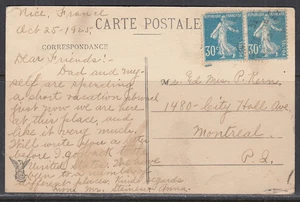 France - Aug 1925 Post Card to Canada - Picture 1 of 2