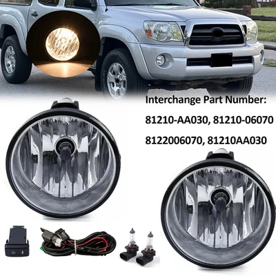 Par de luces antiniebla de parachoques aptas para Tacoma 2005-2011 Tundra 2007-2013 con bombillas Foto 1 de 4