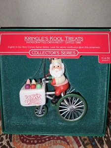 Hallmark Ornament Kringle's Kool Treats Santa on Ice Cream Dreirad 1986 - Bild 1 von 1