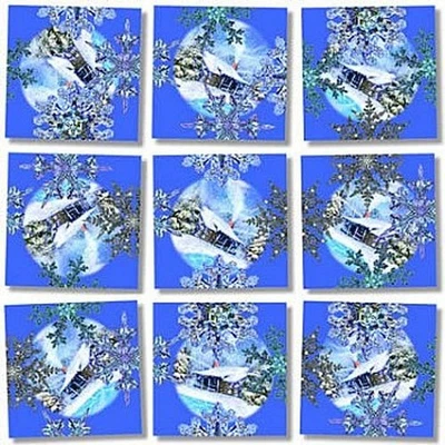 SNOWFLAKES Scramble Squares Perhaps the worlds most challenging 9-piece Puzzle - Image 1 of 4