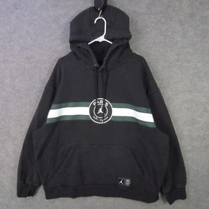 Paris Saint-Germain Hoodie Sweatshirt Mens 3XL Black Soccer Nike Jordan PSG - Picture 1 of 9