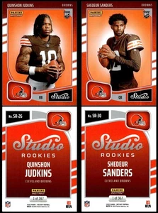 (2) 2025 Panini Instant Quinshon Judkins/Shedeur Sanders STUDIO ROOKIE Browns RC - Picture 1 of 5