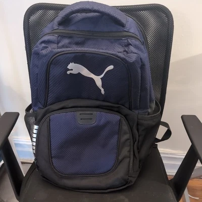 Mochila Puma Contender 3.0, Bolso para Libros Escuela Negro/Plateado Logo Laptop Foto 1 de 4