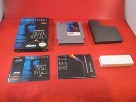 Total Recall (Nintendo NES) COMPLETO con scatola manuale gioco poster FUNZIONA!
