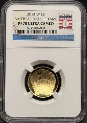 2014 W Modern Commemorative National Baseball Hall of Fame NGC PF-70 ULTRA CAMEO - Image 1 of 2
