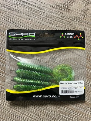 SPRO 4.5inch Wave Tail Grub JDM Soft Plastic Fishing Lures - Choose Color - Image 1 of 4