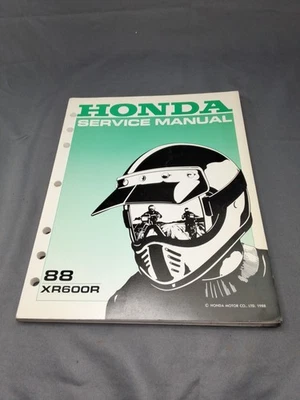 1988 Honda Xr600R Xr600 Xr 600 Original Service Repair Shop Manual Book  - Image 1 of 3