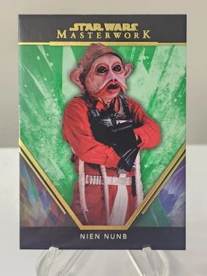 2024 Topps Star Wars Masterwork 47/99 Nien Nunb Green Parallel Card #12 - Image 1 of 3