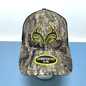 Realtree Timber Camouflage Hat Gold Antler Logo Stretch Fit Size Medium - Picture 1 of 8