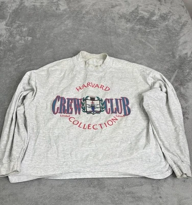 Camiseta De Colección Años 90 Universidad de Harvard Crew Manga Larga Hombre Talla Grande Gris Foto 1 de 4