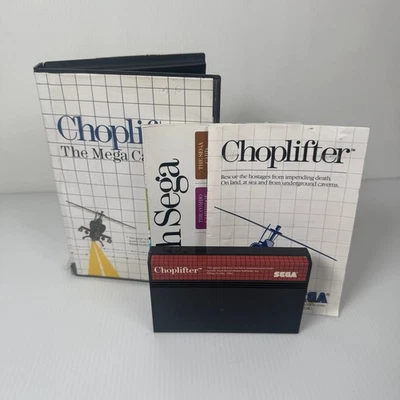 Choplifter Sega Master System The Mega Cartridge Video Game Complete CIB - Image 1 of 3