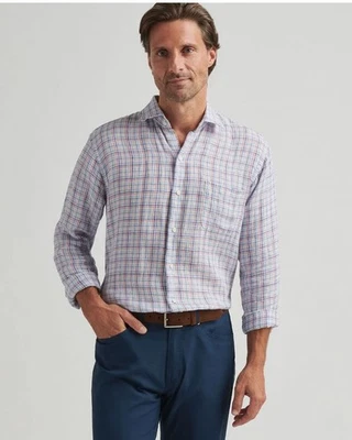 Peter Millar Men’s Linen Long Sleeve Button Up Clambake Xl New With Tags $160 - Image 1 of 4