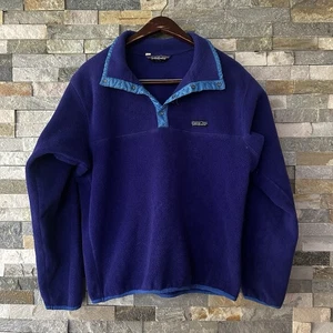 Vintage Patagonia T Snap pullover fleece made in the USA large 80s 90s - Picture 1 of 8
