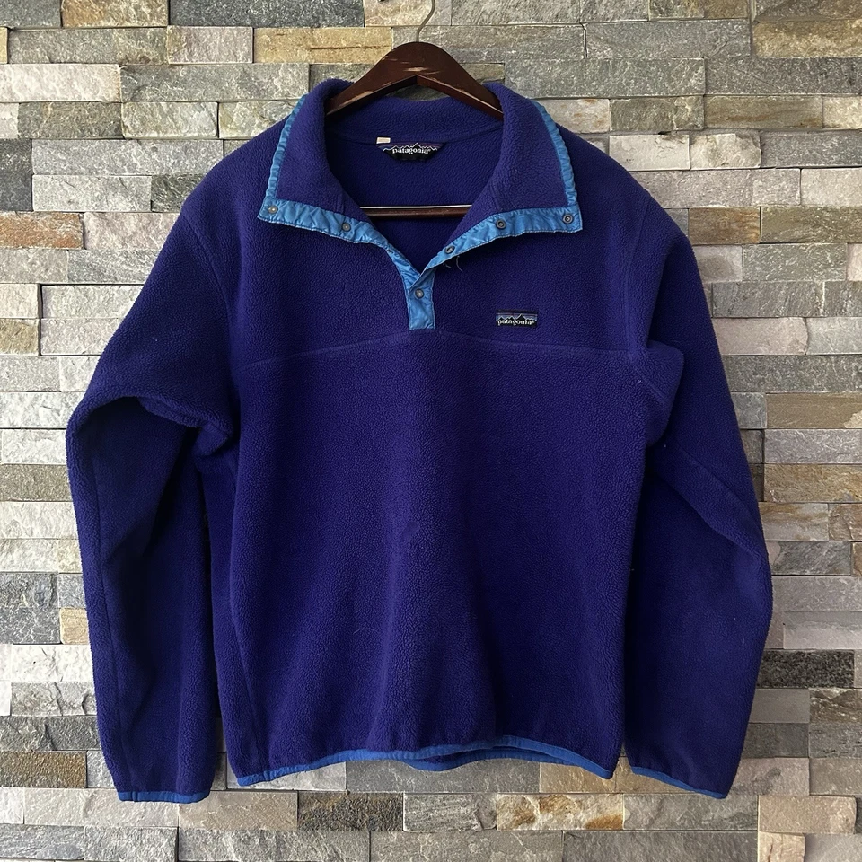 Vintage Patagonia T Snap pullover fleece made in the USA large 80s 90s - Image 1 of 4
