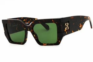 OFF WHITE DOVER OERI148S25PLA0016055 Sunglasses Havana Frame GreenLenses 56mm - Picture 1 of 4