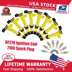 Set of 8 Ignition Coil Pack and Spark Plugs For Dodge Dakota 4.7L V8 2000-2007 - Picture 1 of 20