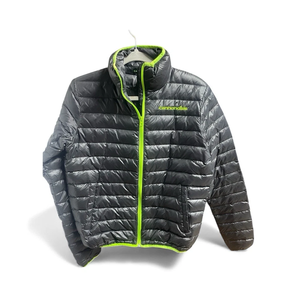 Jaqueta Cannondale Puffer Goose Down Equipamento para Clima Frio Azul Marinho/Branco/Cal Tamanho P - Imagem 1 de 4