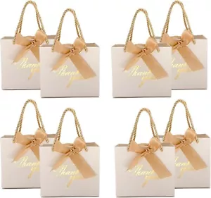 Gift Bags, 50 Pack Small Thank You Gift Bags with 50 Count (Pack of 1) White. - Picture 1 of 5
