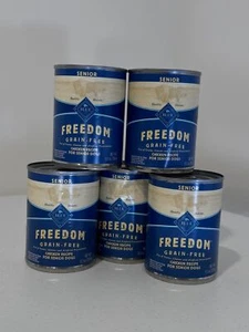 Blue Buffalo Freedom Grain-Free Senior Dog Chicken Canned Food 12.5oz 5-Pack - Picture 1 of 2