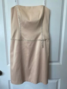 Vintage Saks Wäsche Shelli Segal Pfirsich trägerlos Cocktail Partykleid Gr. 12 - Bild 1 von 7
