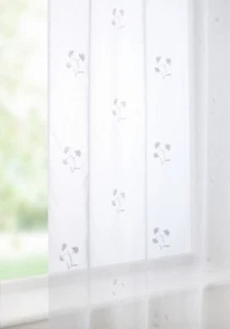 Jacaranda White small floral sheer voile curtains - Picture 1 of 6