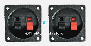 (2) Square 2x2 Push Speaker Mini Terminal Cup Car Home Audio Speaker Box Cabinet - Picture 1 of 4