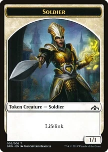 1x MTG - Soldier Token #02 (Lifelink) - Guilds of Ravnica - Picture 1 of 1
