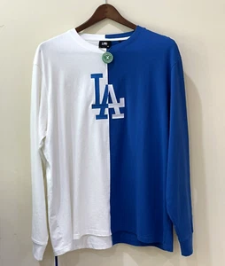 KITH Major League LA Dodgers Long Sleeve Split Tee Size XL 100% Authentic NEW - Picture 1 of 15