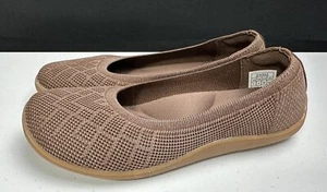 KB Zone Women's Flat Stretch Fabric Rubber Sole Casual Walking Shoes Brown 8 NEW - Picture 1 of 9