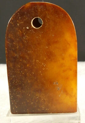 Antigo Chinês Qing Dyn.Selo de Jade Laranja Tipo de Barril "Chop" com Tradução - Imagem 1 de 4