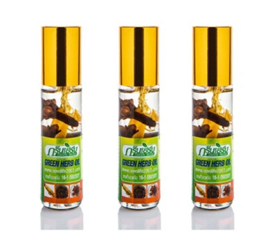 3 x 8cc Green Herb Oil Ginseng Root Aroma Pure Formula Ball Refreshing - Image 1 of 4