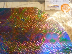 Dichroitisches Glas: CBS 90 COE Reptilienmuster auf Fischgrät strukturiert schwarz - 3" Quadrat - Bild 1 von 1