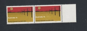 1972 7¢ Overland Telegraph SG 517 “RETOUCH & FLAW” BW 600f, MUH R/M pair. - Picture 1 of 3
