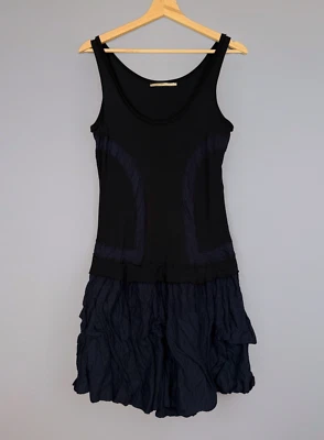 Rare MARITHE FRANCOIS GIRBAUD Y2K 2000's Layered Dress Navy Blue Size IT 42 US 5 - Image 1 of 4