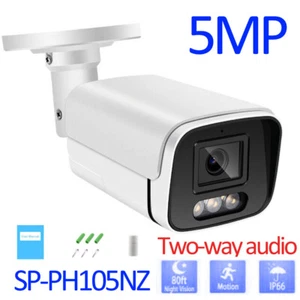 5MP Night Vision Humanoid Detection 2 Way Audio Plug & Play IP Bullet POE Camera - Picture 1 of 5