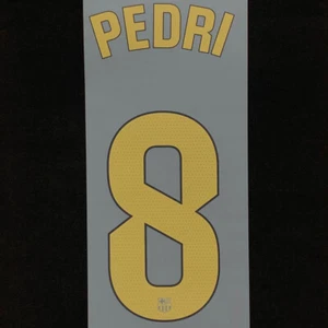 OFFICIAL PEDRI #8 FC Barcelona Home La Liga 2024-25 PRINT - Picture 1 of 6