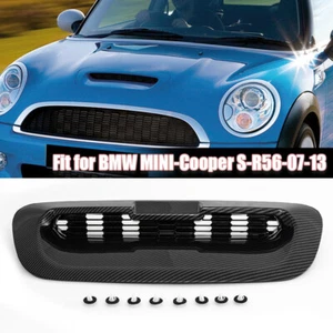 Para 2007-2013 2012 coche Mini Cooper S R56 campana de aire delantera capó cuchara ventilación carbono - Imagen 1 de 10