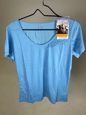 ICEBREAKER Sirena Lana Merino Sweetheart Pétalo Gráfico - XL - Azul - ¡NUEVO! Foto 1 de 4