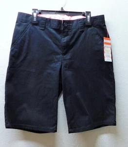 Cat & Jack Girl's 16 Chino Flat Front Shorts, Black, School Uniform - Picture 1 of 2