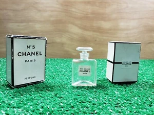 Vintage rare CHANEL BOIS DES ILES No 5 Pairs Perfume bottle 1950s box paperwork - Picture 1 of 12