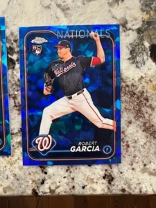 2024 TOPPS CHROME UPDATE SAPPHIRE ROOKIE CARD WASHINGTON NATIONALS ROBERT GARCIA - Picture 1 of 1