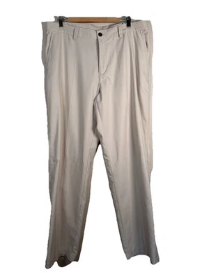 Pantalones de golf Adidas ClimaLite para hombre 38 X 34 color caqui tostado elástico frente plano claro Foto 1 de 4