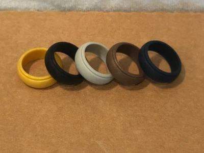 Alianza de boda de silicona de 10 piezas talla 9 nueva paquete abierto Foto 1 de 4