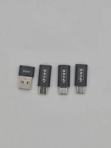Pack de 3 adaptateurs Lightning (certifié MFI) vers USB-C + adaptateur USB-C vers USB-A gratuit - Photo 1 sur 3