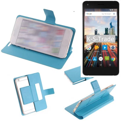 Flipcover Book style housse pour Archos 50f Helium Lite poche coque Wallet Case - Photo 1/4