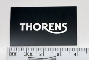 Thorens Turntable Badge Logo For Dust Cover Black/Silver Custom Made TD180
