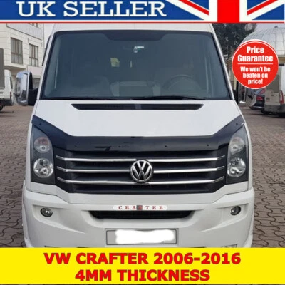 🇬🇧🌟 VW CRAFTER 2006-2017 BONNET WIND STONE DEFLECTOR PROTECTOR GUARD BRA