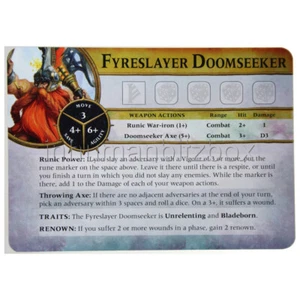 WQST06 CARTE FYRESLAYER DOOMSEEKER WARHAMMER QUEST SILVER TOWER ENGLISH EDITION - Imagen 1 de 1