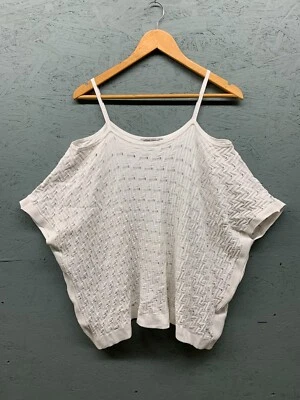 Suéter Otoño Cachemira Para Mujer XS Crema 100% Hilo Italiano Tejido Hombro Descubierto Foto 1 de 4